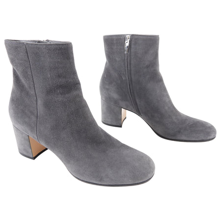 Gianvito Rossi Grey Suede Ankle Boot - 40.5