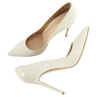 Gianvito Rossi 115mm Ivory Patent Leather Pumps Heels - 41