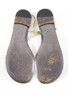 Giuseppe Zanotti Gold Leather Star Flat Sandals - 38.5 / 8