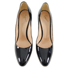 Giuseppe Zanotti Black Patent Pumps with Sculpted Wood Heel - 39