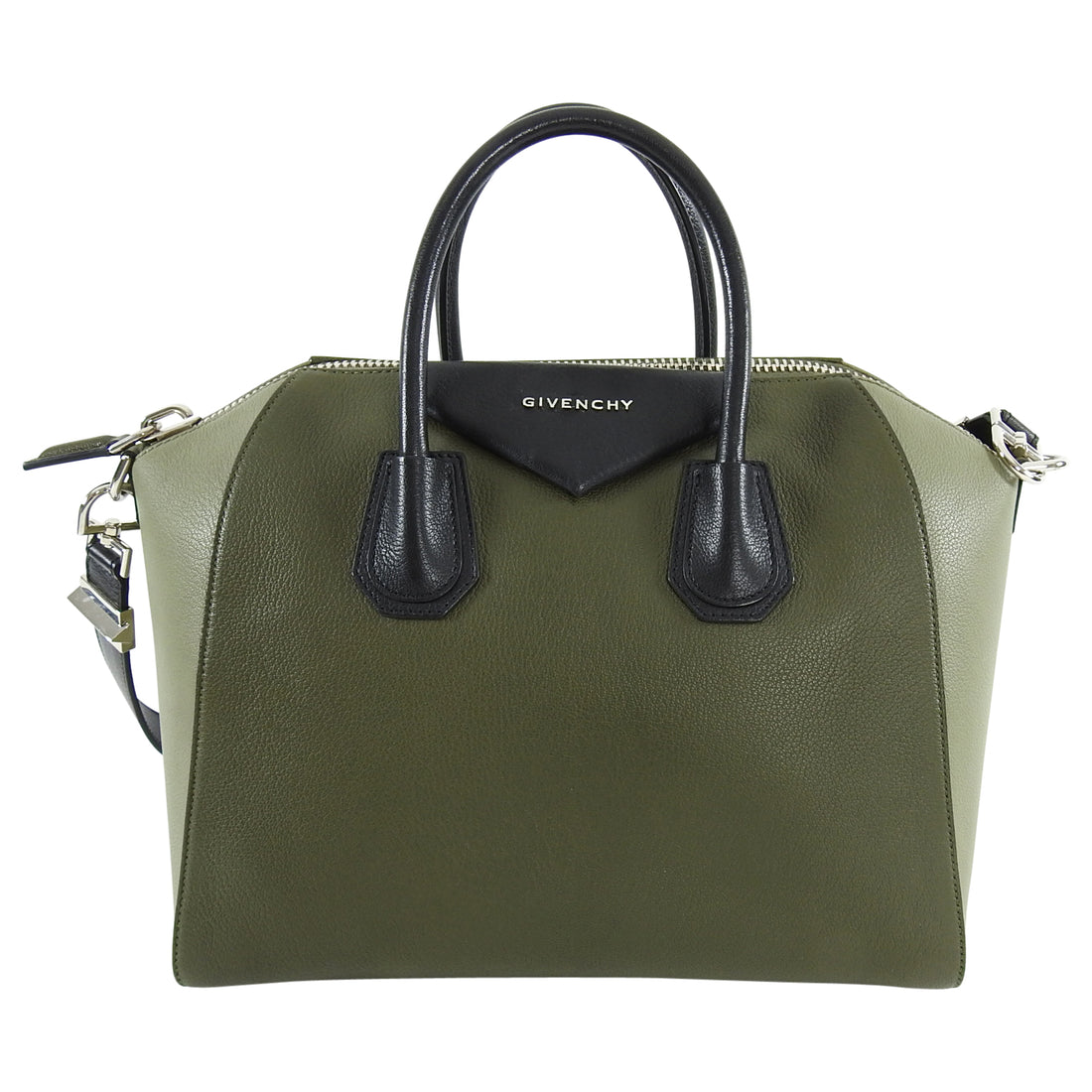 Givenchy Tricolor Olive Green Antigona Medium Bag