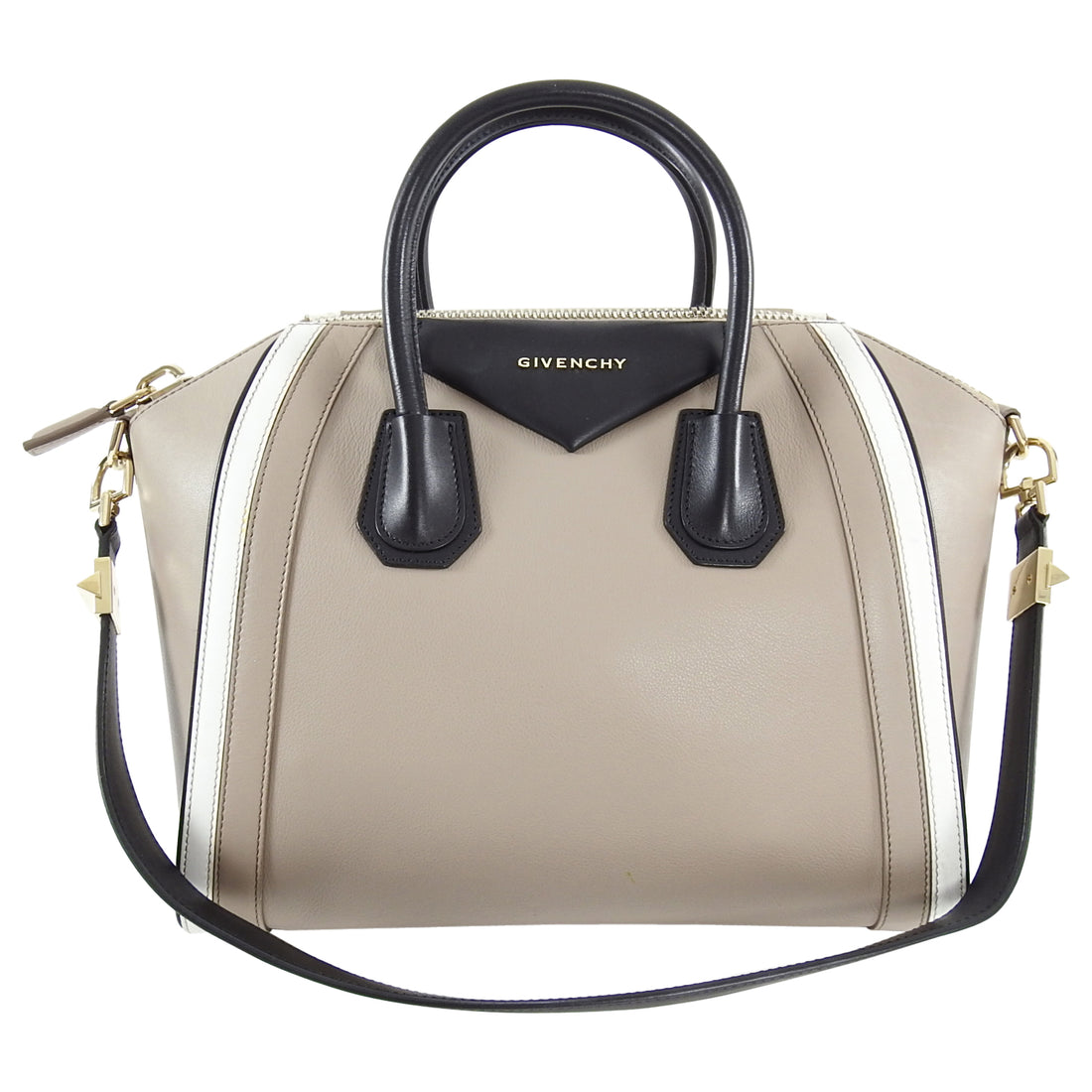 Givenchy Tricolor Antigona Large Bag black taupe white