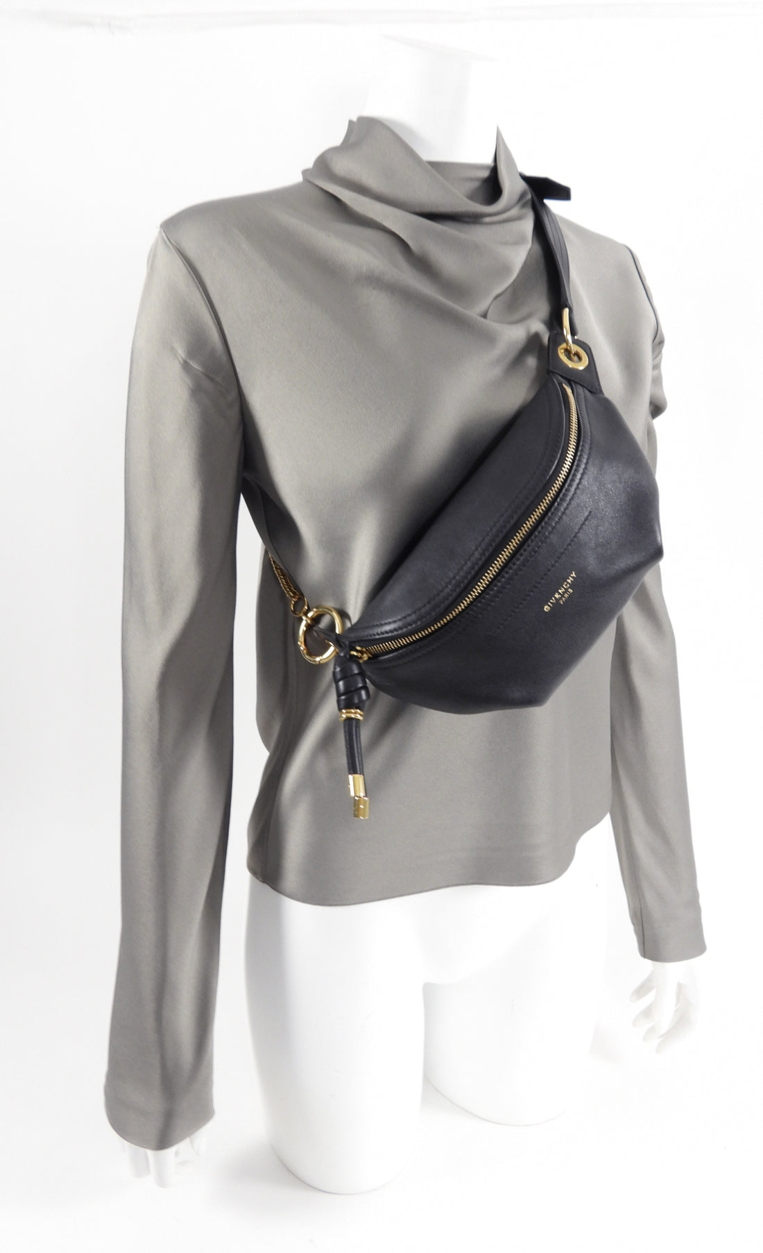 Givenchy Whip Mini Black Leather Belt Bag