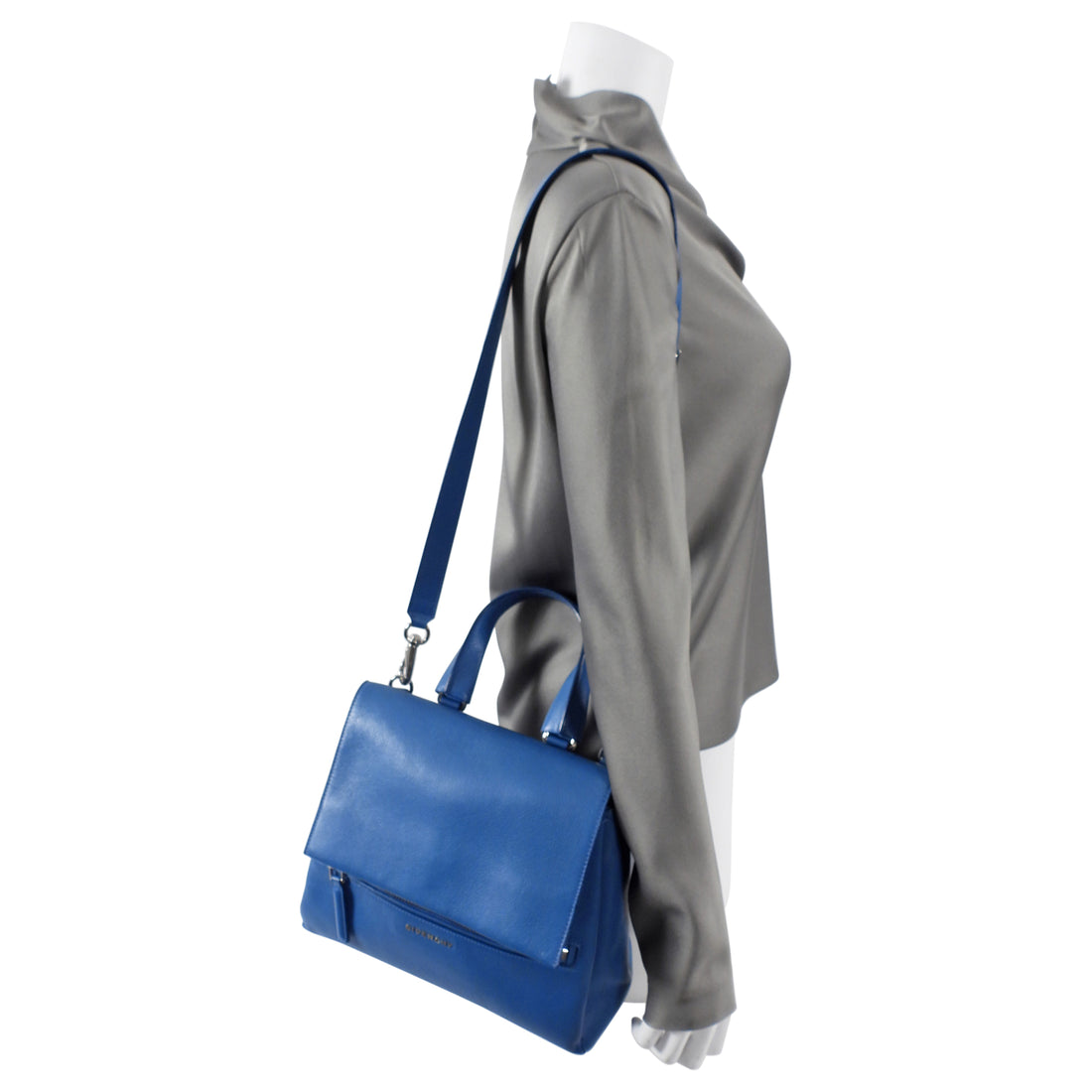 Givenchy Blue Leather Pandora Pure Crossbody Bag