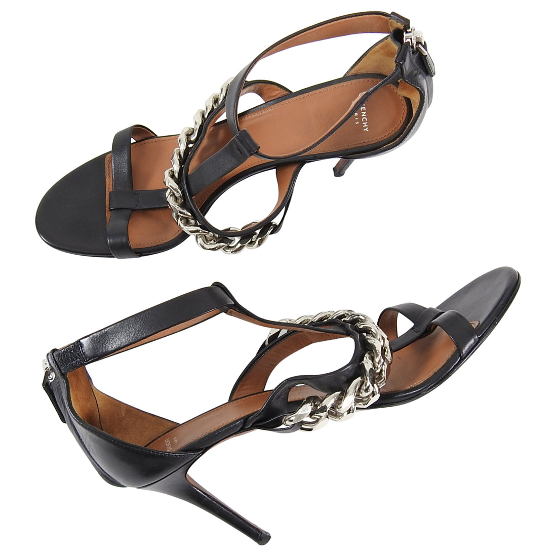 Givenchy Mirtilla Chain T strap High Heel Sandals - 40