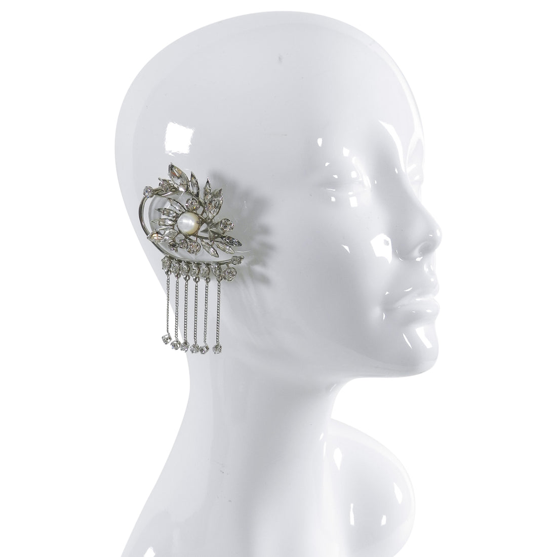 Givenchy Rhinestone Fringe Ear Cuff - Mono Earring