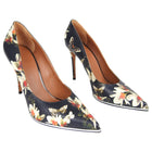 Givenchy Floral Black and Orange Leather Pumps - 40 / 9.5