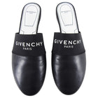 Givenchy Black Leather Logo Mule Slipper Shoes - 8