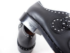 Givenchy Black Leather Stud Double Monk Oxford Flats - 36.5