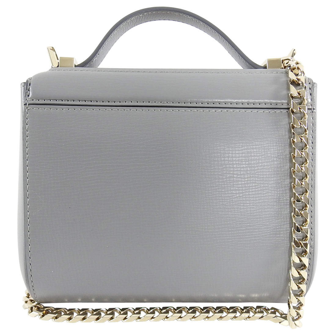 Givenchy Grey Mini Pandora Box Chain Crossbody Bag