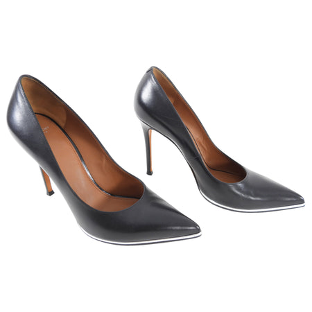 Givenchy Black Leather Talon Classique Pumps - 38