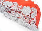 Givenchy SS2013 Red One Sleeve silver Lace Trim Gown - FR38 / USA 6