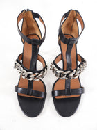 Givenchy Black Chain Heel Sandals - 7.5