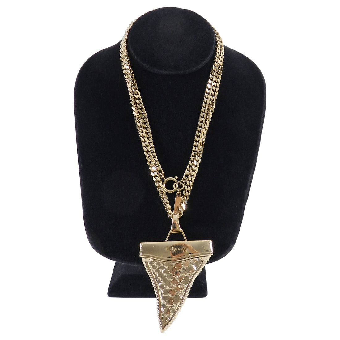 Givenchy Large Gold Shark Tooth Necklace 