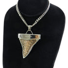 Givenchy Large Silver and Brass Shark Tooth Necklace