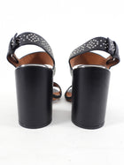 Givenchy Black Studded Cylinder Heel Sandals - USA 7.5
