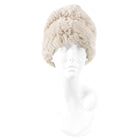 Glamourpuss Light Beige Woven Rabbit Fur Hat