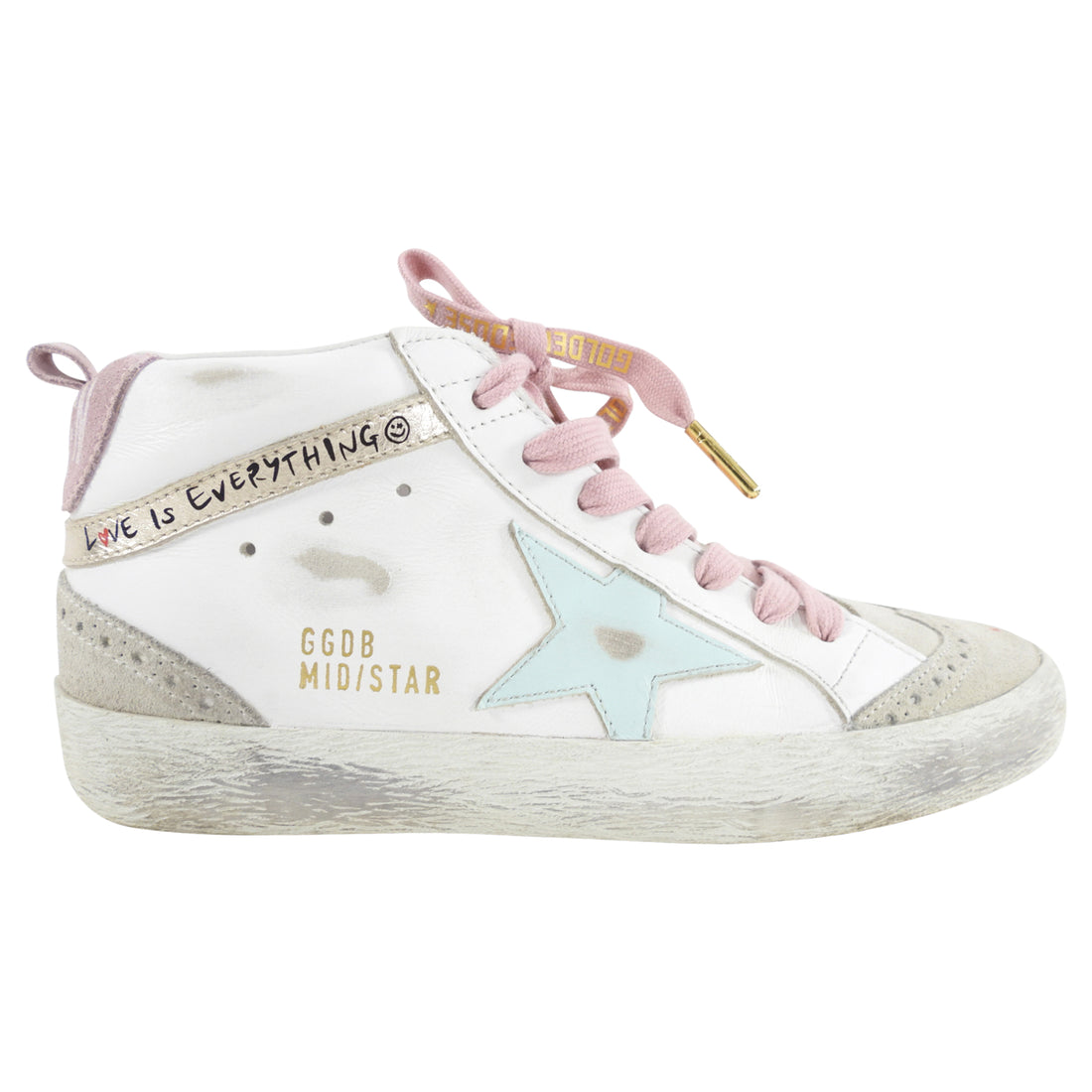 Golden Goose Mid Start Pink and White - 36