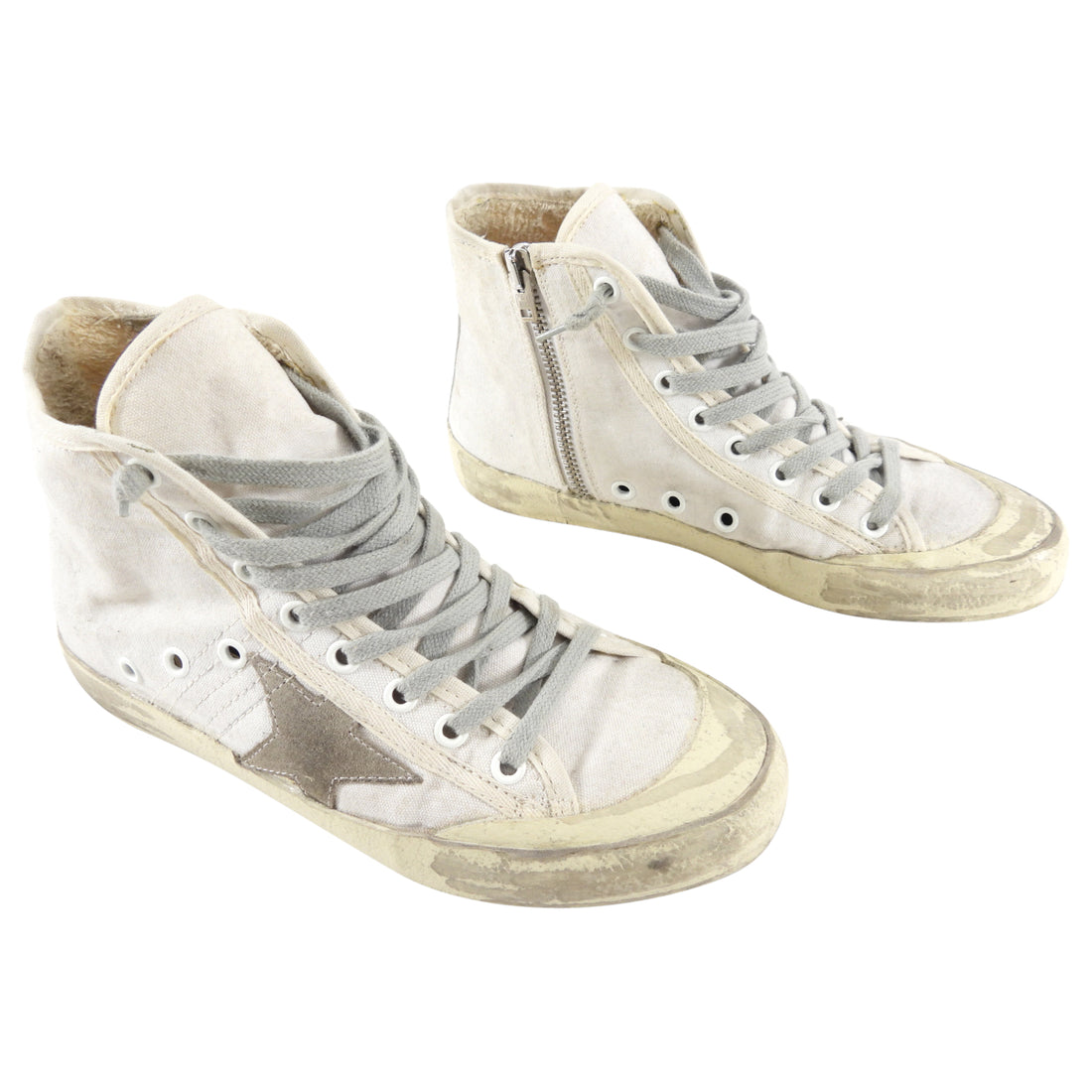 Golden goose white high top sneakers best sale