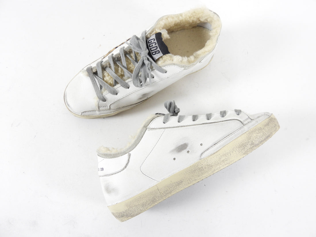 Golden Goose Shearling Sneaker with Leopard Calf Star - 36.5