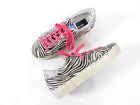 Golden Goose Zebra Calf Hair Sneakers with Pink Laces - 40