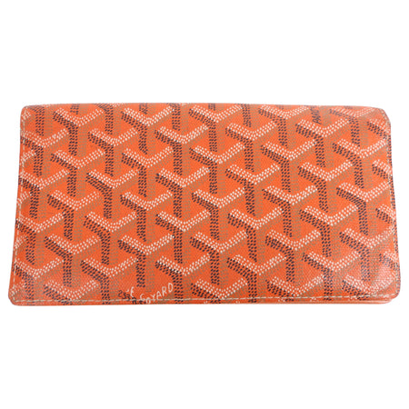 Goyard Orange Goyardine Richelieu Long Flap Bi-Fold Wallet