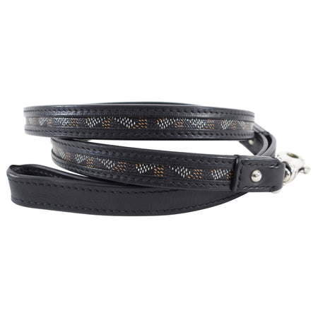 Goyard Goyardine Thin Black Dog Pet Leash