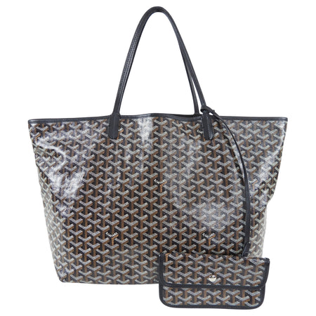 Goyard St. Louis Black Coated Canvas Tote Bag