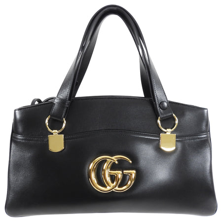 Gucci Black Arli Handle Large GG Shoulder Bag