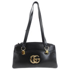 Gucci Black Arli Handle Large GG Shoulder Bag