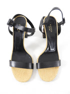 Gucci Bamboo Heel Black Leather Sandals - 39.5 / 9.5