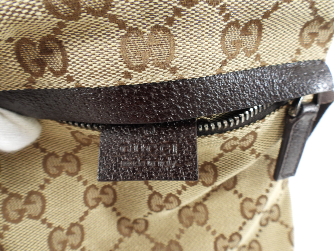 GUCCI GG Monogram Canvas and Dark Brown Leather Belt Bag – Twist Styl