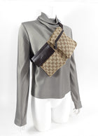 Gucci Brown Monogram Canvas and Leather Belt Bag.