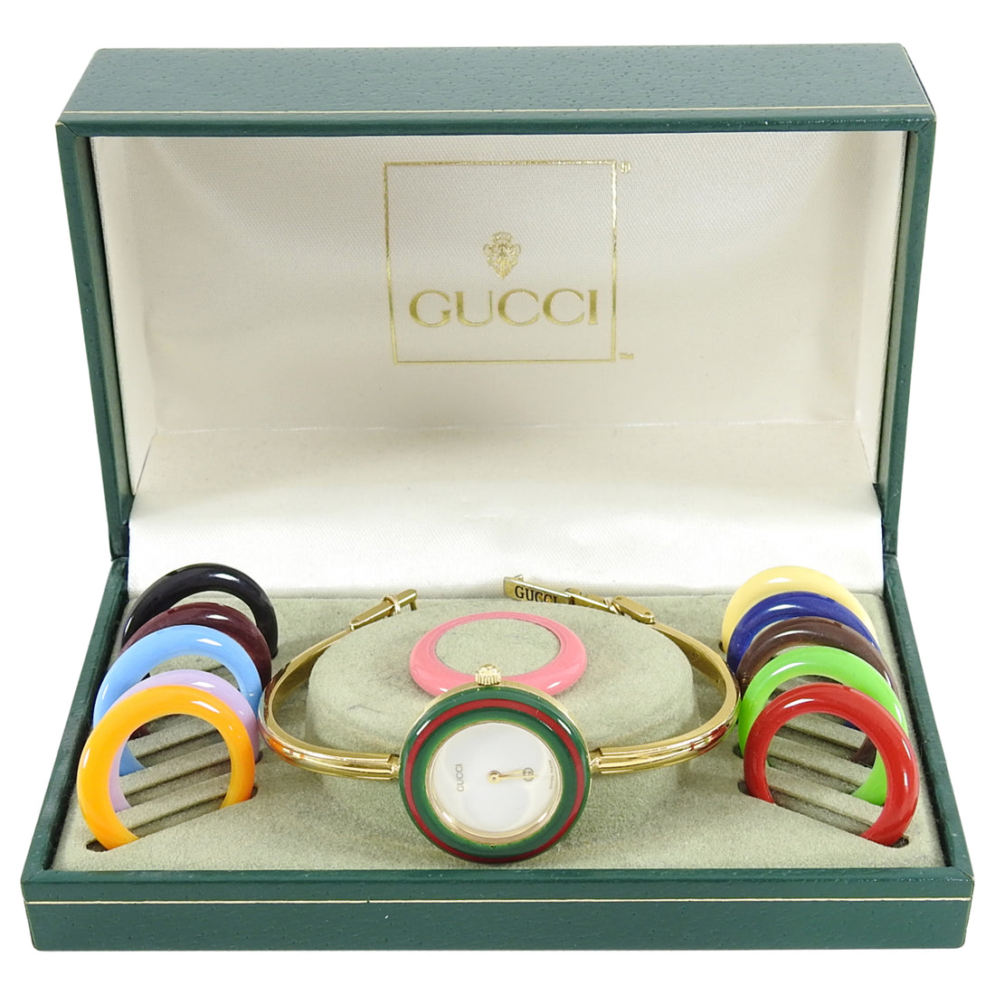 Gucci Vintage 1980’s Interchangeable Bezel Bracelet Watch – I MISS YOU ...