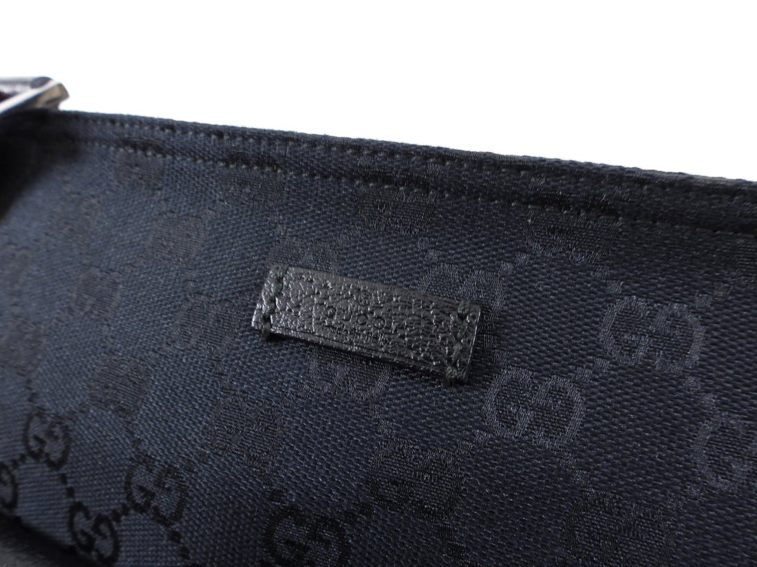 Gucci Black Monogram Canvas and Leather Messenger Bag