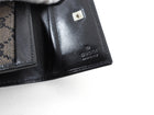 Gucci Dark Brown and Black Monogram Canvas Small Wallet