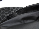 Gucci Black Suede Monogram Logo Shoulder Hobo Bag