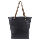 Gucci Black Leather Capri Chain Strap Tote Bag
