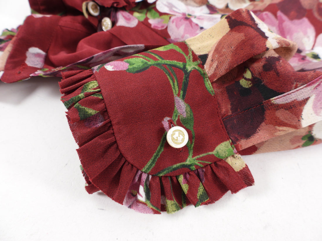 gucci red floral dress Mid-length dress Gucci Red size 38 FR in Synthetic