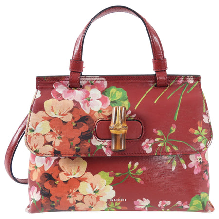 Gucci Blooms Daily Top Handle Two-Way Red Floral Bag