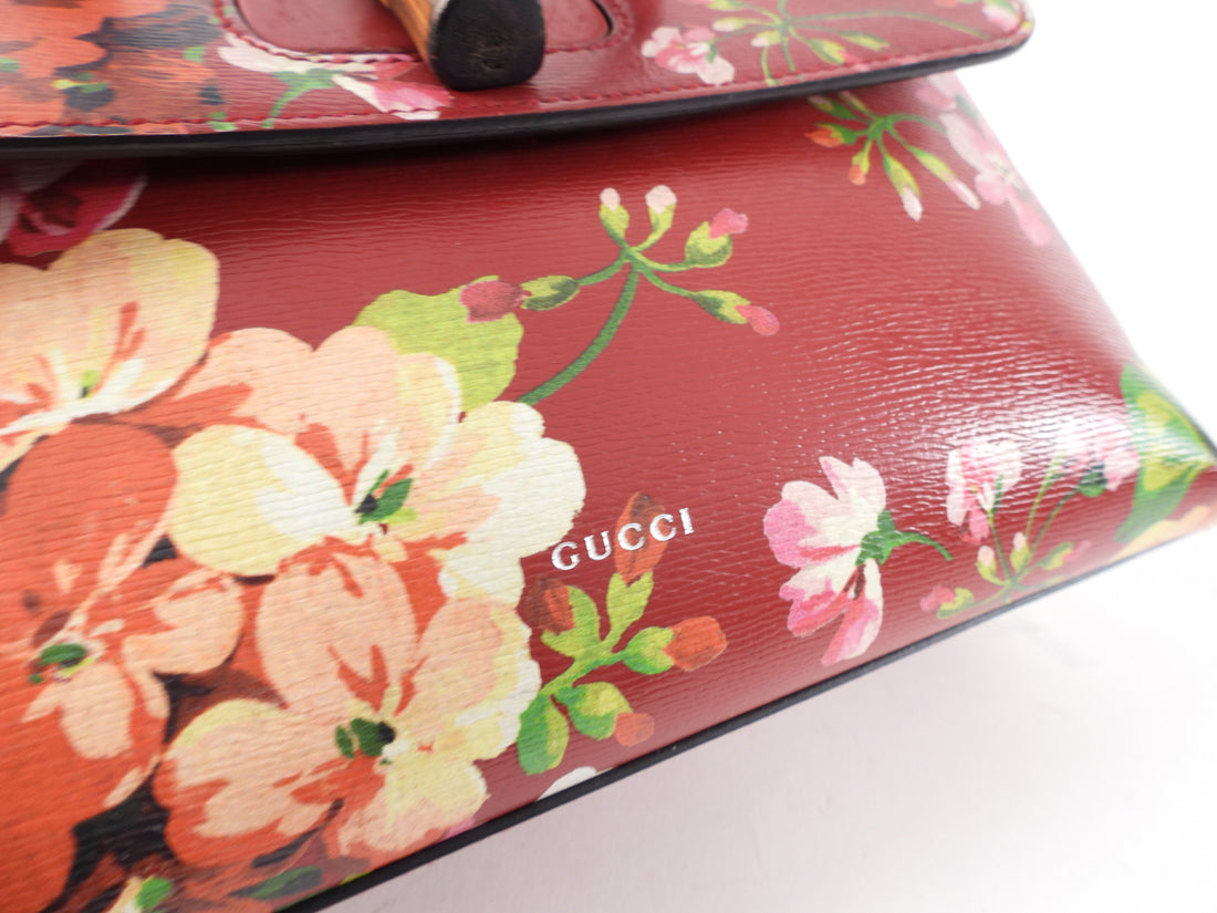 Gucci Blooms Daily Top Handle Two-Way Red Floral Bag