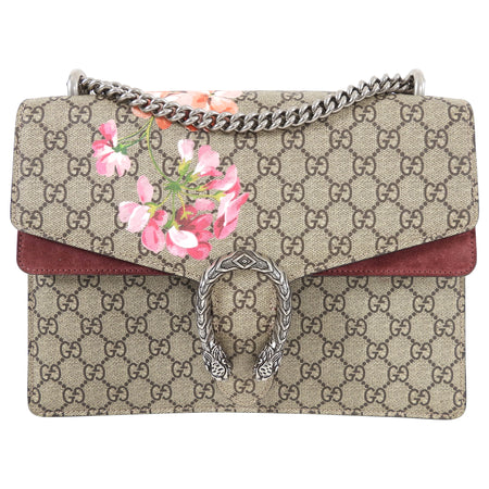 Gucci GG Blooms Dionysus Supreme Medium Pink and Red Bag