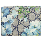 Gucci Blooms Supreme Blue and Red Floral Bifold Wallet