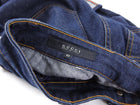 Gucci Blue Crop Denim Low Rise Jeans with Web Stripe Detail - IT40 / 4