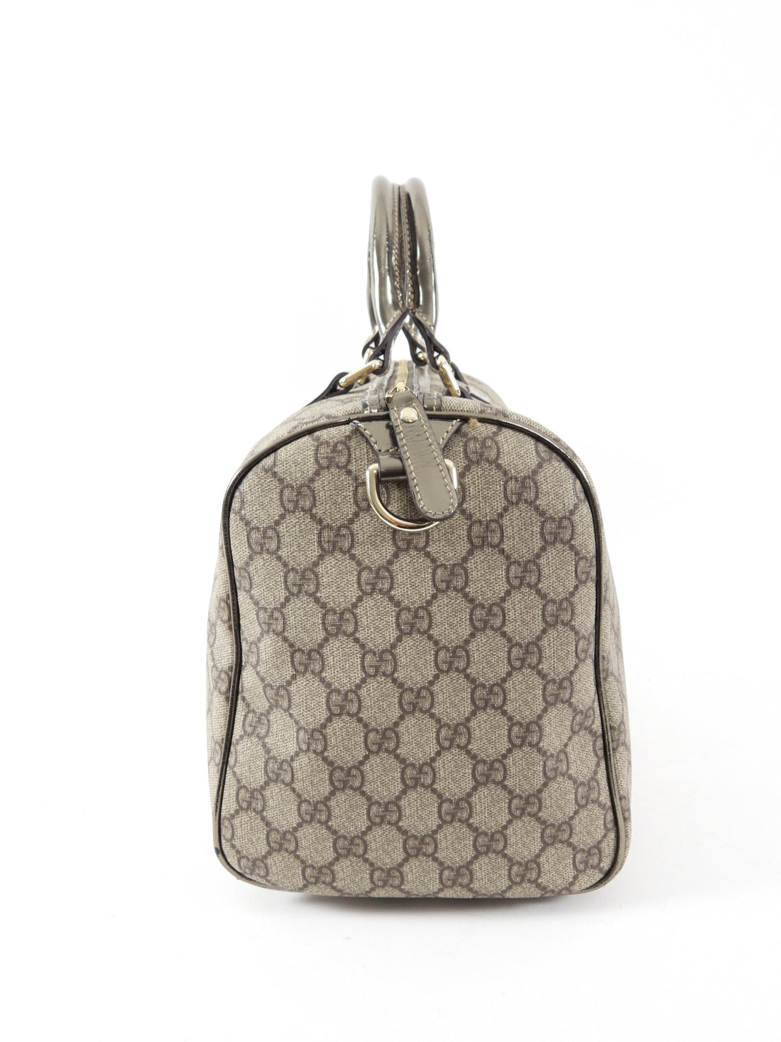 Gucci Monogram Supreme Boston Joy Pewter Bag