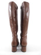 Gucci Brown Leather Horsebit Detail Tall Boot - 40