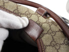 Gucci Monogram Supreme Joy Brown Leather Trim Shoulder Bag