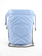 Gucci Light Blue Mini Marmont Bucket Crossbody Bag
