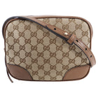 Gucci Brown Monogram Canvas Mini Bree Crossbody Bag