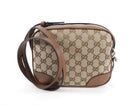 Gucci Brown Monogram Canvas Mini Bree Crossbody Bag